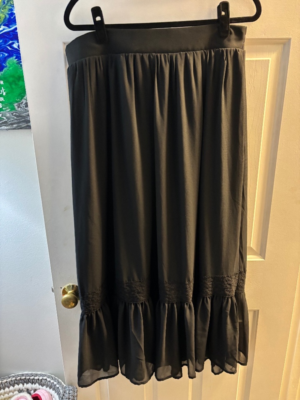 Torrid black maxi skirt 0x 12